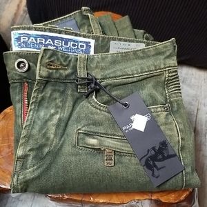 PARASUCO Men's Biker Yoshi Fit Jeans / Army Green